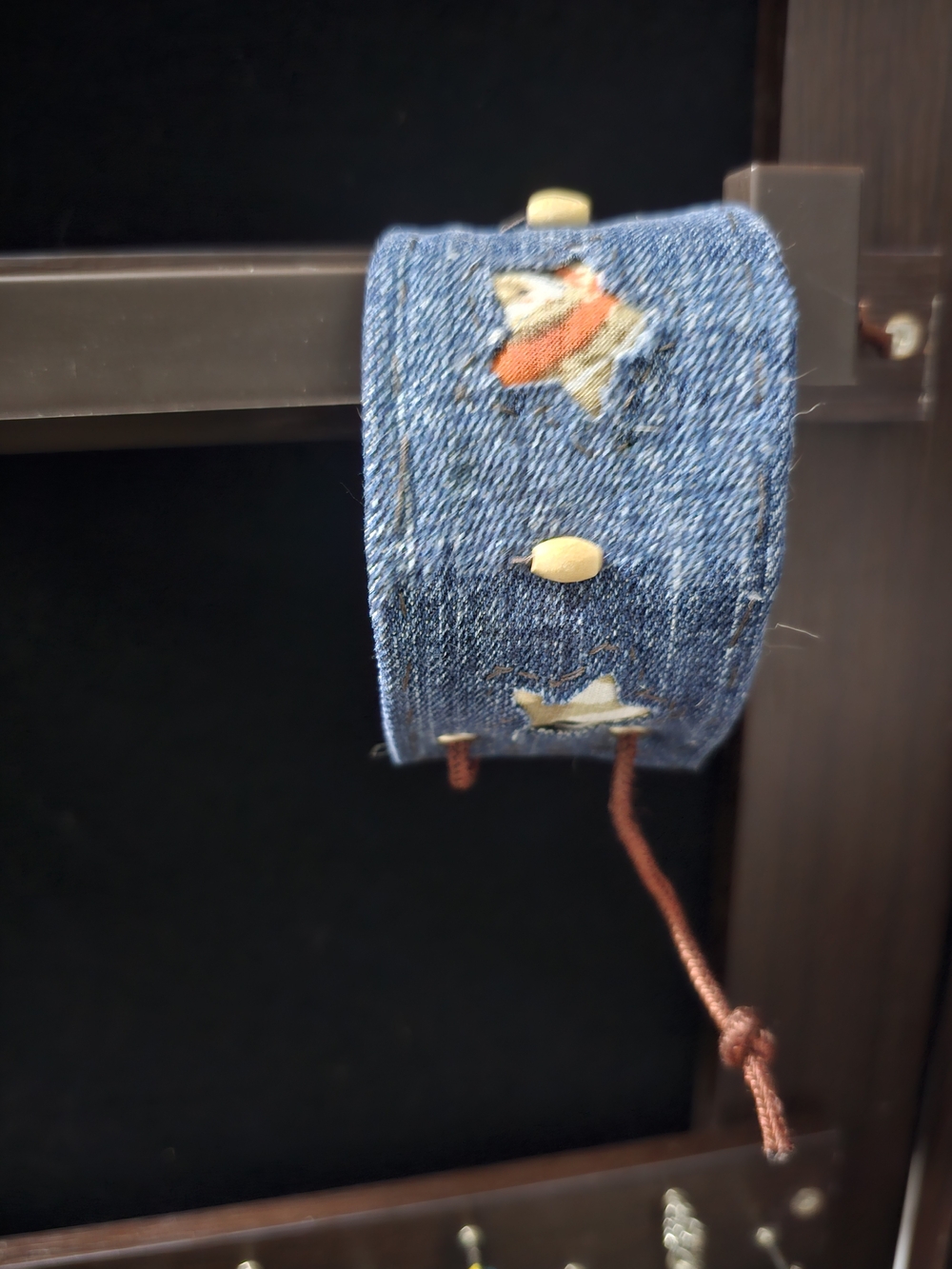 Coriander & Cumin Artisan Crafted Adjustable Size Denim Cuff Bracelet
